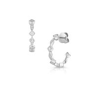 Miss ROX White Gold Diamond Hoop Earrings Hoop Earrings In ROX Luxury Packaging Luxury Hallmarked - ROX Diamond & Thrills Jewellery