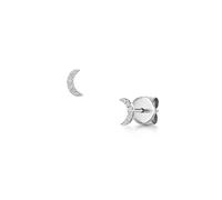 Miss ROX White Gold Moon Diamond Earrings Luxury