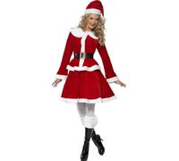 Miss Santa Claus Costume Ladies Womens Sexy Christmas Fancy Dress Outfit New