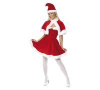 Miss Santa Claus Ladies Fancy Dress Festive Father Christmas Xmas Adults Costume