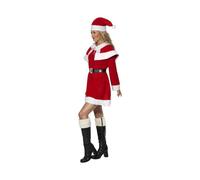 Smiffys Miss Santa Fleece Costume, Red, M - UK Size 12-14