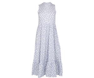 Miss Selfridge Womens Daisy Print Midi Tiered Dress - Blue Jersey - Size 4 UK