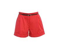 Miss Skinny New Womens Black Stone Ladies Belted HIGH-Waisted Shorts HOT Pants Size 8-20 (18, Red)