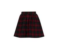 Miss Skinny New Womens RED Black Ladies Tartan Skater Mini Skirt Elasticated Waist Size 8-20 (20, Red/Green)