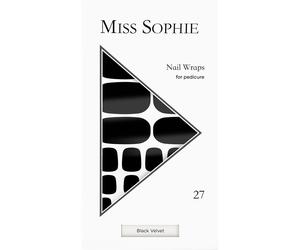 Miss Sophie Nail Foils Black Velvet Pedicure Wrap 27 pcs.