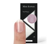 Miss Sophie Nail Wraps, 24 Ultra-Thin Nail Polish Strips for Fingernails and Toenails, Adhere to Natural as well as Lacquered, Acrylic, Gel & Shellac Nails (Transparent)
