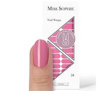 Miss Sophie nail wraps, 24 ultra-thin, self-adhesive, long-lasting nail wraps, First Kiss, plain, pink