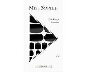 Miss-Sophie Nails Nail-FoilsBlack Velvet Pedicure Wrap