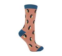 Miss Sparrow 1 Pack Ladies Novelty Dusky Pink Penguin Bamboo Socks