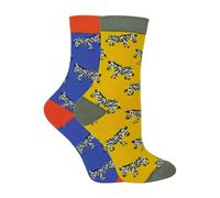 Miss Sparrow 2 Pack Boys Animal Pattern Soft Breathable Bamboo Socks - Zebra - 2-3 Years