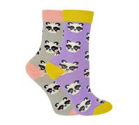 Miss Sparrow 2 Pack Girls Animal Pattern Soft Breathable Bamboo Socks - 4-6 Years - Panda
