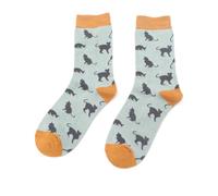 Miss Sparrow Cats Duck Egg Womens Novelty Ankle Socks Adult One Size
