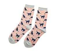 Miss Sparrow Cats Pink Womens Novelty Ankle Socks Adult One Size