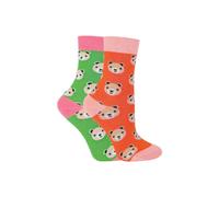 Miss Sparrow Girl's 2 Pack Animal Pattern Soft Breathable Bamboo Socks in Bright Green | Size: 4-6 Years Miss Sparrow Bright Green 4-6 Years