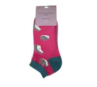 Miss Sparrow Hedgehog Trainer Socks Super Soft Bamboo Mix No Show (Pink), One Size, (123)