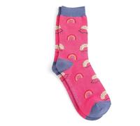 MISS SPARROW Hedgehogs & Rainbows Socks Super Soft Breathable Bamboo Blend Eco Friendly 1 Pair (UK, Numeric, 3, 7, Regular, Regular, Hot Pink)