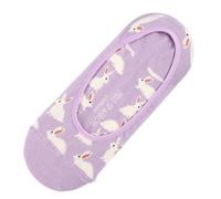 MISS SPARROW Invisible Footsie Socks No Show Cotton Blend Size 3 to 7 (UK, Numeric, 3, 7, Regular, Regular, Lilac Bunny Rabbit)