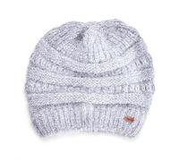 Miss Sparrow Knitted Beanie Hat, Grey, One Size