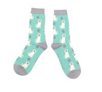 MISS SPARROW Labrador Socks Mint Super Soft Breathable Bamboo Blend 1 Pair