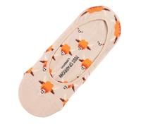 Miss Sparrow Ladies' No Show Invisible Socks, Novelty Pattern, Cotton Blend, UK Size 3-7, (UK, Numeric, 3, 7, Regular, Regular, Cow Silver)