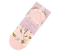Miss Sparrow Ladies' No Show Invisible Socks, Novelty Pattern, Cotton Blend, UK Size 3-7, (UK, Numeric, 3, 7, Regular, Regular, Pink)