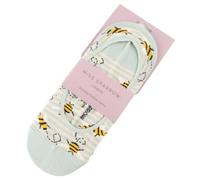 Miss Sparrow Ladies' No Show Invisible Socks, Novelty Pattern, Cotton Blend, UK Size 3-7, (UK, Numeric, 3, 7, Regular, Regular, Duck Egg Blue)