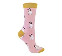 MISS SPARROW - Ladies Novelty Doggy Soft Bamboo Breathable Socks (Fox Terrier, one_size)
