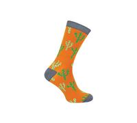 Miss Sparrow Men's 1 Pack Mustard Cactus Soft Bamboo Socks in Yellow | Size: 6-11 Miss Sparrow Yellow 6-11