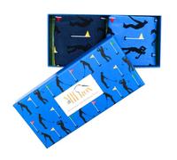 MISS SPARROW Mr Heron Golfer Socks Mens Golf Super Soft Breathable Bamboo Blend Eco Friendly Boxed 2 Pairs Size 7 to 11