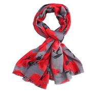 MISS SPARROW Poppy Scarf Soft Stylish Lightweight Polyester Accessory (Grey)