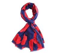 MISS SPARROW Poppy Scarf Soft Stylish Lightweight Polyester Accessory (Navy)