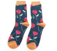 Miss Sparrow Poppy Socks Super Soft Eco Friendly Sustainable Bamboo Blend 1 Pair Size 3 to 7