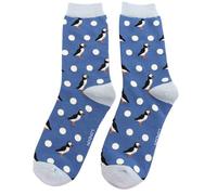 Miss Sparrow Puffins Socks Bamboo Blend, Size 3 to 7, 1 Pair | Super Soft, Breathable