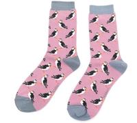 MISS SPARROW Puffins Socks Super Soft Breathable Eco Friendly Bamboo Blend 1 Pair (UK, Numeric, 3, 7, Regular, Regular, Dark Mauve)