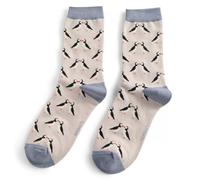 MISS SPARROW Puffins Socks Super Soft Breathable Eco Friendly Bamboo Blend 1 Pair (UK, Numeric, 3, 7, Regular, Regular, Silver)