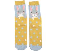 MISS SPARROW Rabbit Socks Cute Bunnys Womens Super Soft Breathable Bamboo Blend Eco Friendly Size 4 to 7 (UK, Numeric, 3, 7, Regular, Regular, Yellow)