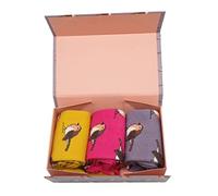 MISS SPARROW Robin Print Socks Super Soft 3 Pairs Boxed, Mixed ,One Size, 23