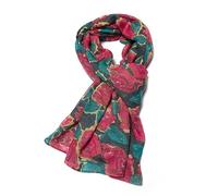 MISS SPARROW Rose Scarf Soft Stylish Lightweight Polyester Accessory (Dark Blue)