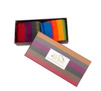 MISS SPARROW Socks In A Gift Box Mens 2 Pairs Stripes Super Soft Breathable Bamboo Blend Eco Friendly Size 7 to 11