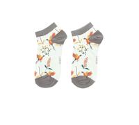 MISS SPARROW Trainer Socks Pheasant and Flower Super Soft Bamboo Mix Breathable One Pair Size 4 to 7