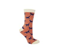 Miss Sparrow Women's 1 Pack Novelty Animal Patterned Bamboo Socks in Dusty Pink | Size: 4-7 Miss Sparrow Dusty Pink 4-7