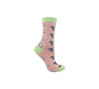 Miss Sparrow Women's Dolphins Novelty Patterned Bamboo Socks in Pink | Size: 4-8 Miss Sparrow Pink 4-8