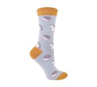 Miss Sparrow - Womens Novelty Animal Soft Bamboo Breathable Socks (4-8, Hedgehog)