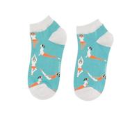 MISS SPARROW Yoga Pose Trainer Socks Super Soft Bamboo Mix 1 Pair Size 4 to 7 (UK, Numeric, 3, 7, Regular, Regular, Duck Egg)
