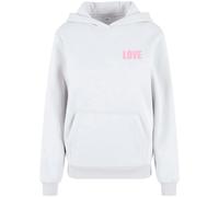 Women's hooded sweatshirt Miss Tee All We Need Is Love Blanc XS
