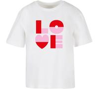 Miss Tee Damen T-Shirt Love Heart Letters MST363