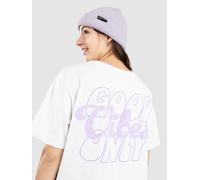 Miss Tee Good Vibings Wording T-Shirt white XS