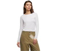 Miss Tee Men's Mst247-bow Oneliner Ladies Short Longsleeve T-Shirt, White, XS