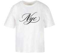 Miss Tee New York City Calligraphy Letters Short Sleeve T-shirt
