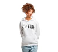 Women's hooded sweatshirt Miss Tee New York Blanc XL